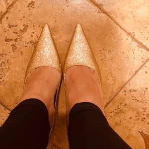 Gold Glittery Heels
